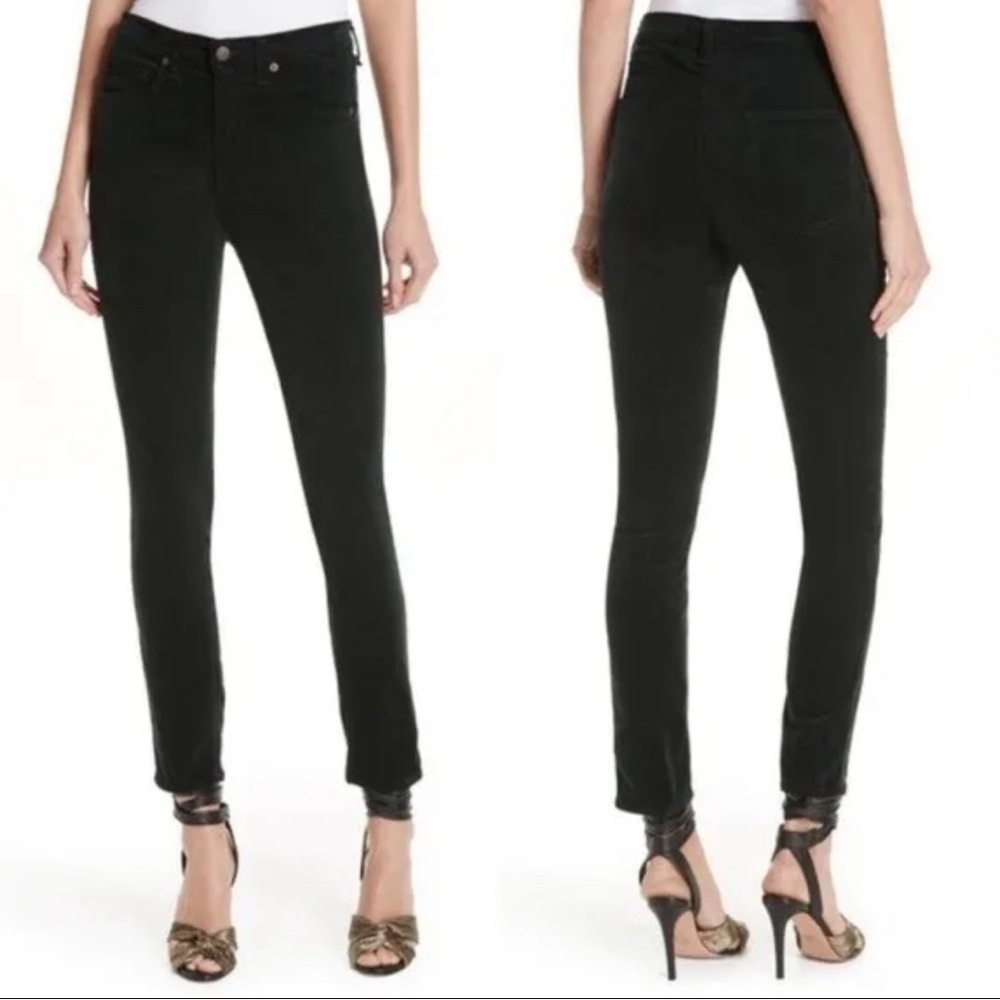 NWT Veronica Beard 10” skinny Kate Jeans forest green size 31
